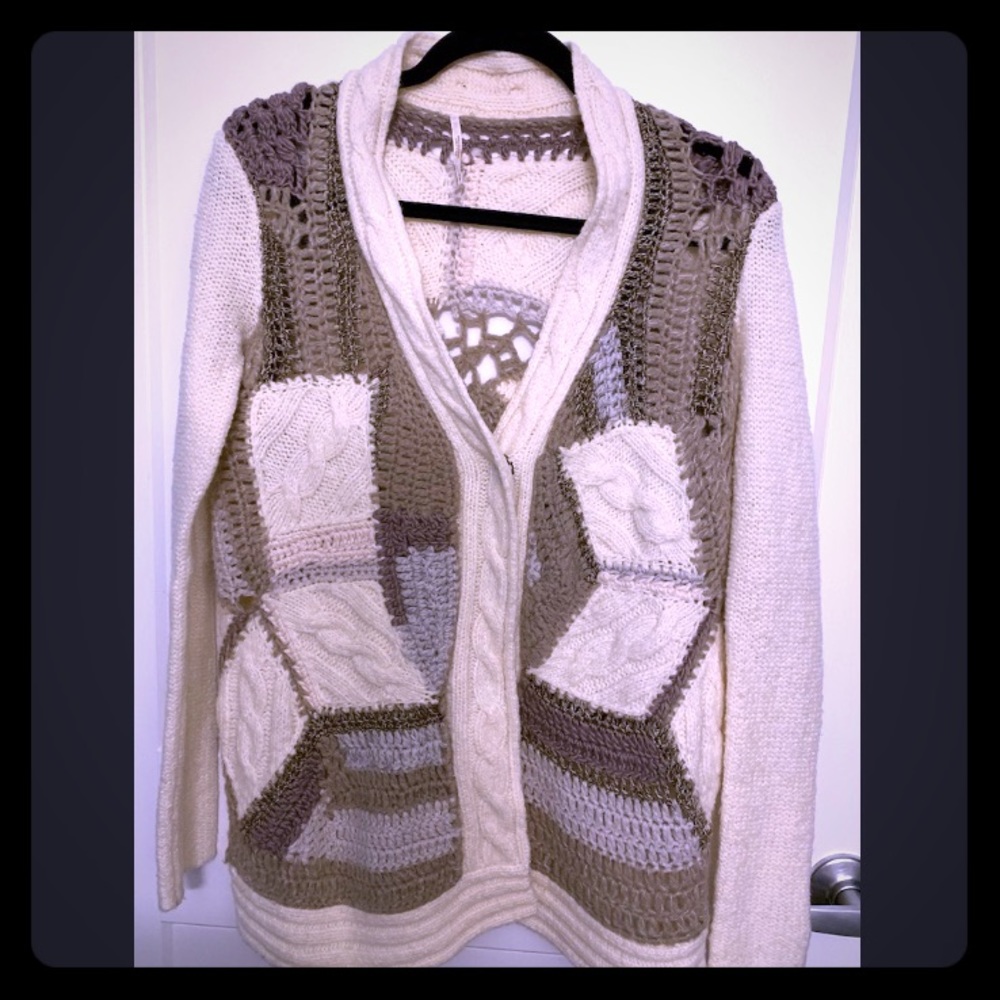 Free People quilted cardigan